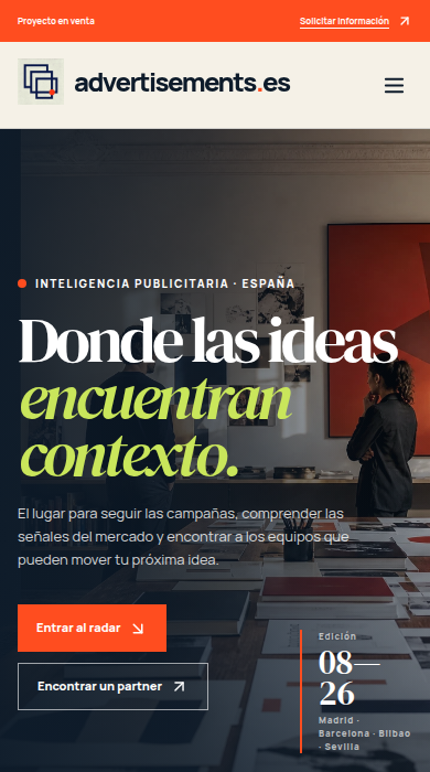 Captura móvil de
advertisements.es