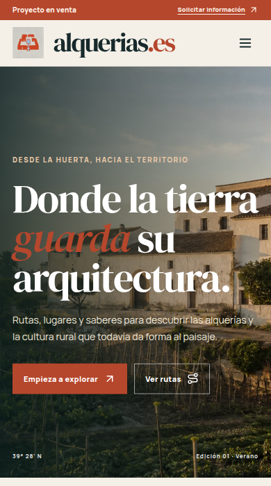 Captura móvil de
alquerias.es