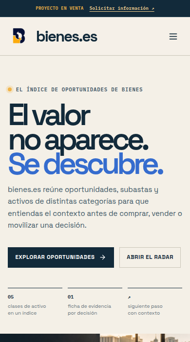 Captura móvil de
bienes.es