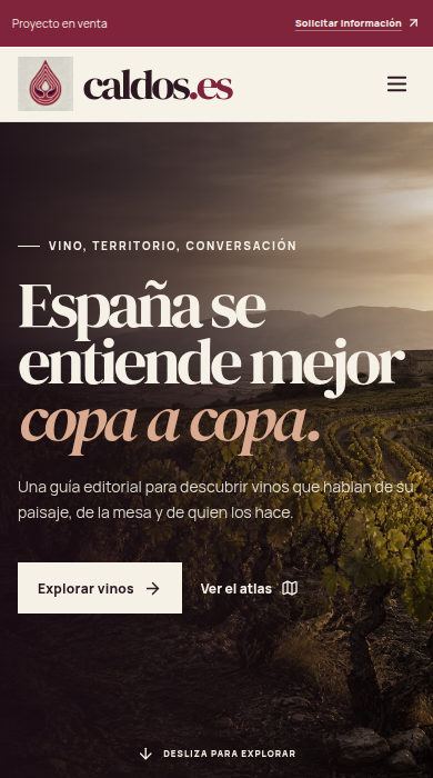 Captura móvil de
caldos.es