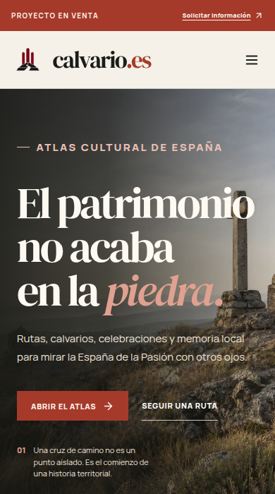 Captura móvil de
calvario.es