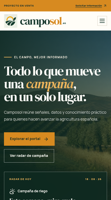 Captura móvil de
camposol.es