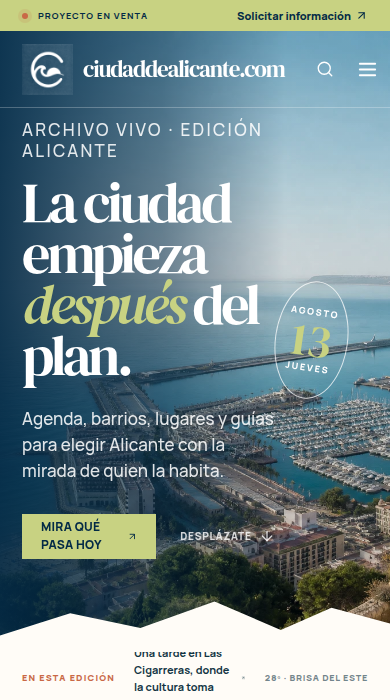 Captura móvil de
ciudaddealicante.com