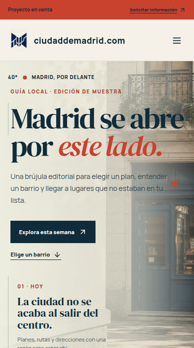 Captura móvil de
ciudaddemadrid.com