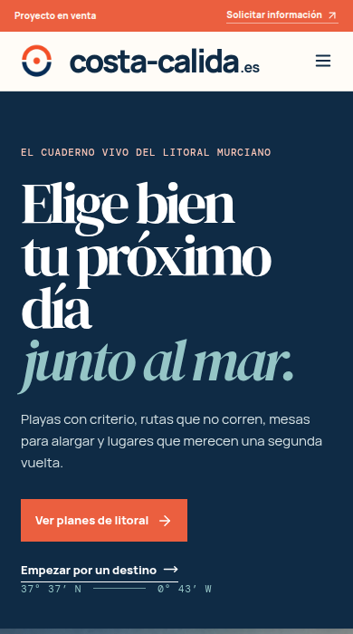 Captura móvil de
costa-calida.es