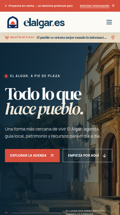 Captura móvil de
elalgar.es
