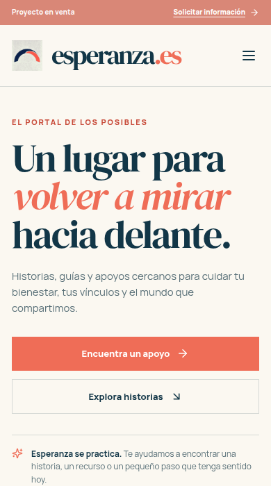 Captura móvil de
esperanza.es