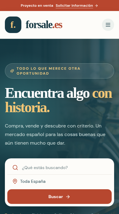 Captura móvil de
forsale.es
