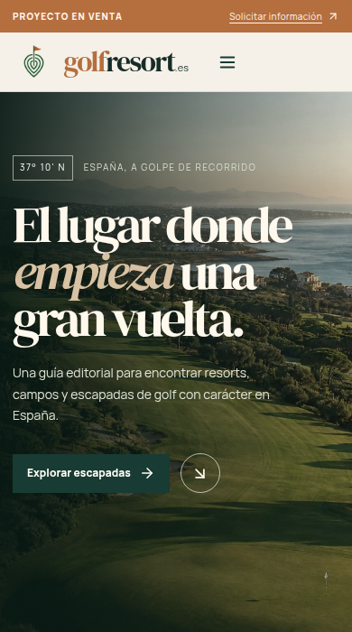 Captura móvil de
golfresort.es