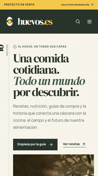Captura móvil de
huevos.es