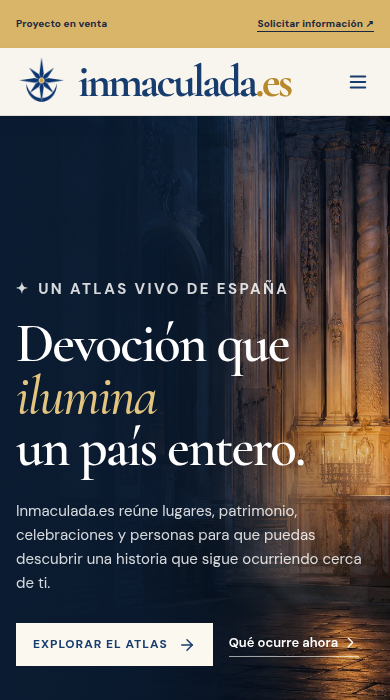 Captura móvil de
inmaculada.es