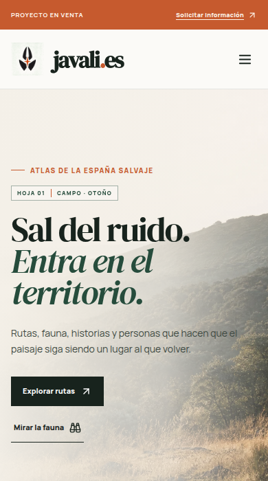 Captura móvil de
javali.es