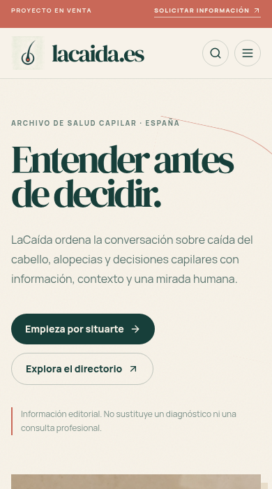 Captura móvil de
lacaida.es