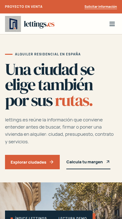 Captura móvil de
lettings.es