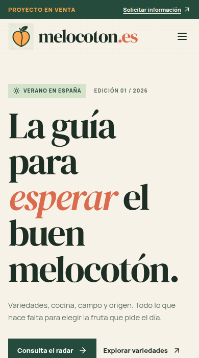 Captura móvil de
melocoton.es