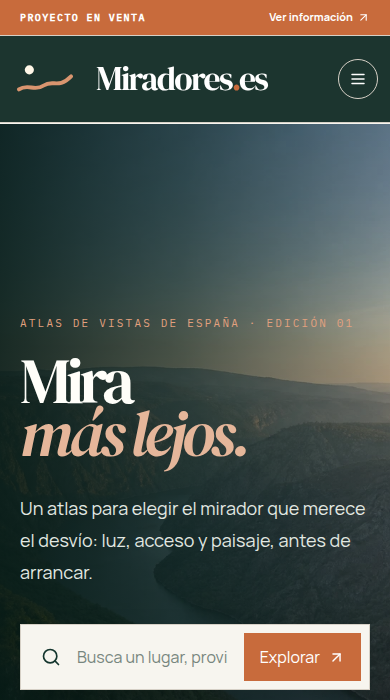 Captura móvil de
miradores.es