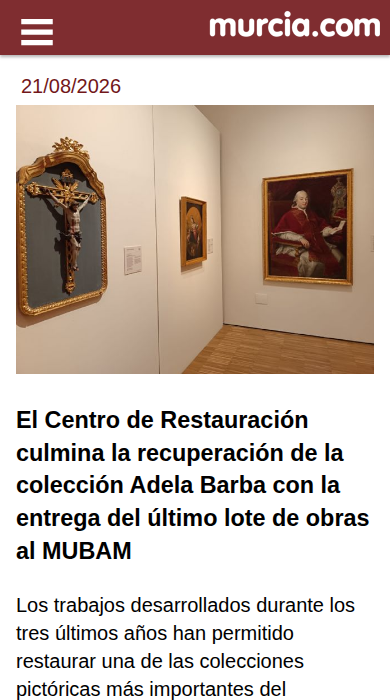 Captura móvil de
murcia.com