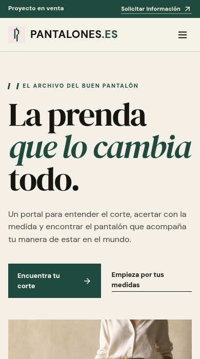 Captura móvil de
pantalones.es