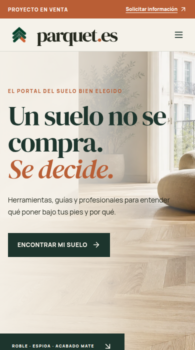 Captura móvil de
parquet.es