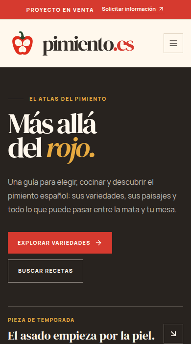 Captura móvil de
pimiento.es