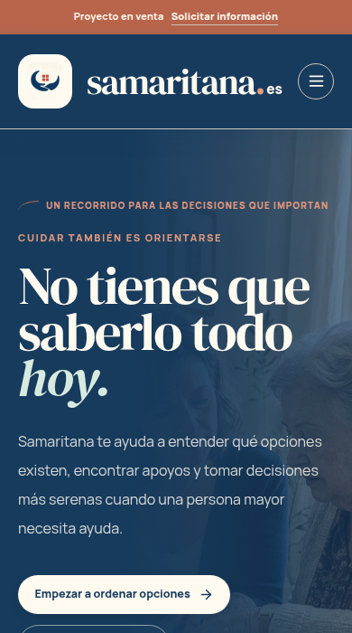 Captura móvil de
samaritana.es