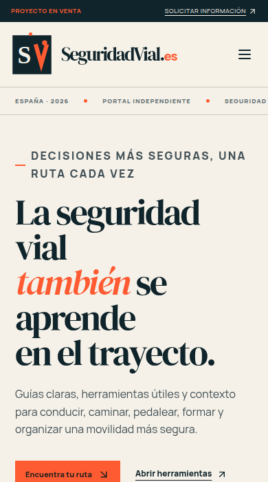 Captura móvil de
seguridadvial.es