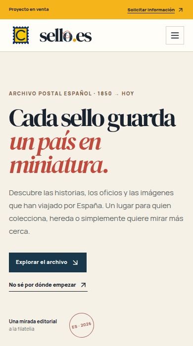 Captura móvil de
sello.es