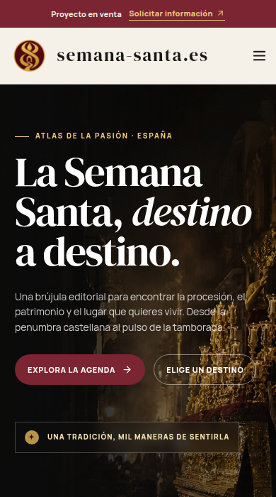 Captura móvil de
semana-santa.es
