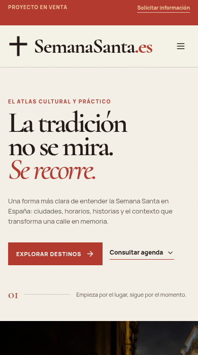 Captura móvil de
semanasanta.es