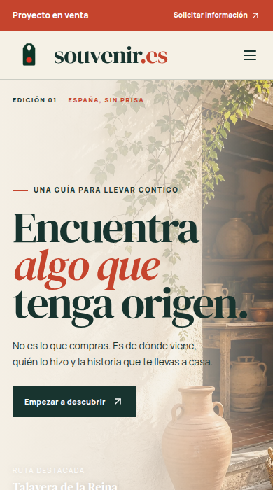 Captura móvil de
souvenir.es