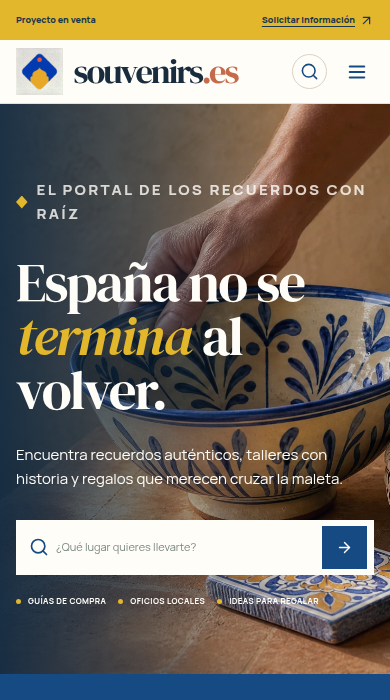 Captura móvil de
souvenirs.es