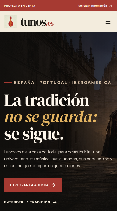 Captura móvil de
tunos.es