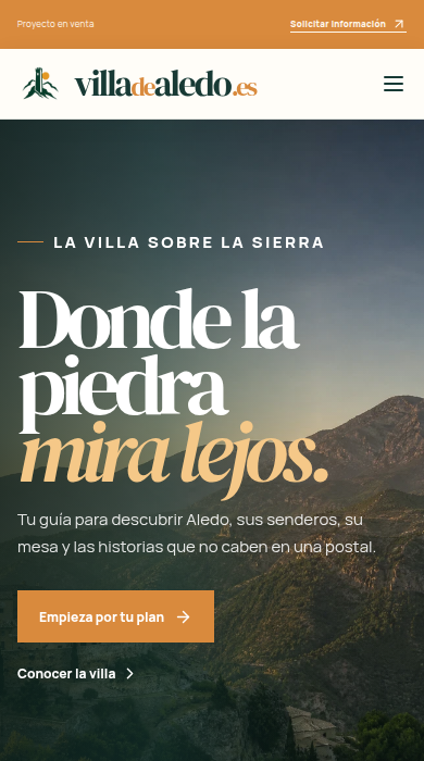 Captura móvil de
villadealedo.es